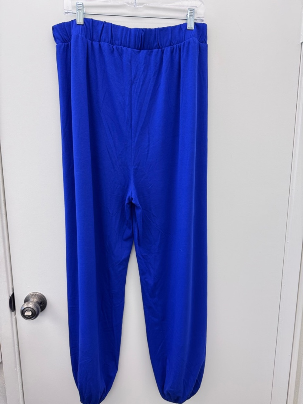 Zenana Outfitters Plus-Size Elastic Waist Royal Blue (open-leg) Joggers Size 1X - Picture 5 of 5